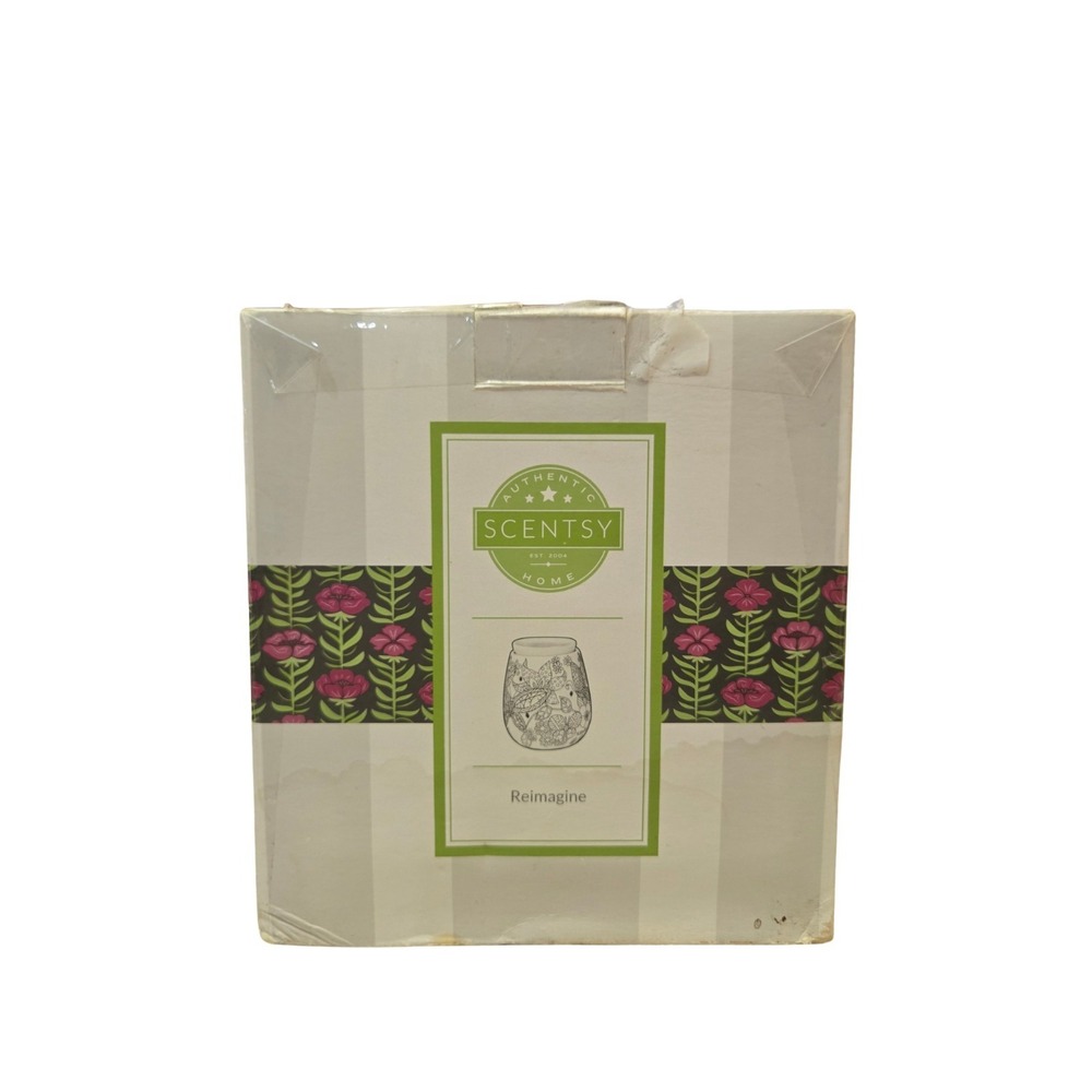 Scentsy Reimagine Electric Wax Warmer Butterfly Floral White Open Box New